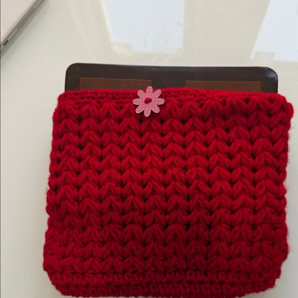 Red Knit Pouch